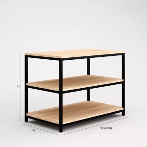 Mesa nido estante inferior tubo cuadrado SQ de 25mm tapa 19mm melamina  104x60x75cm