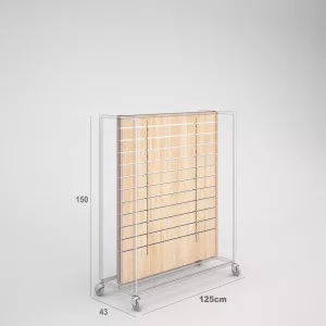Trasera madera lamas con cremalleras para mueble SQ hierro góndola