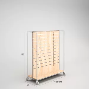 Trasera madera lamas con cremalleras para mueble SQ hierro góndola