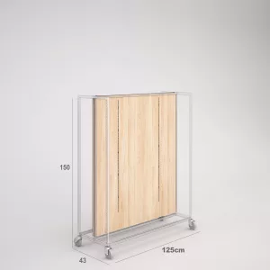 Trasera madera lisa con cremalleras para mueble SQ hierro góndola