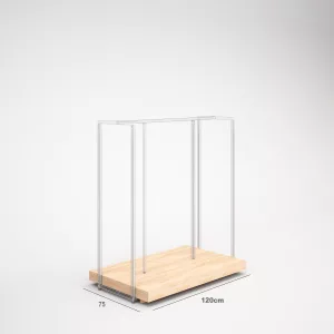 Tarima madera para mueble SQ hierro góndola 1200x750