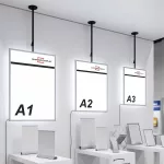 Portacartel LED modelo sobre con soporte techo