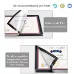 Portacartel plástico con imán