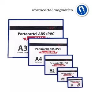 Portacartel ABS+PVC con imán