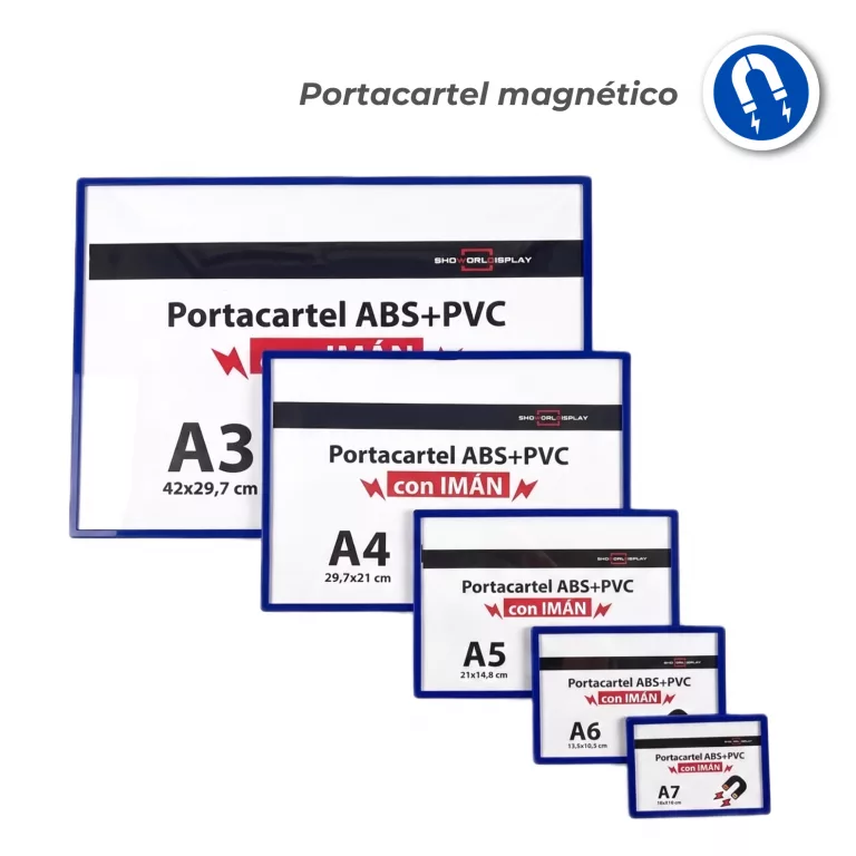 Portacartel ABS+PVC con imán