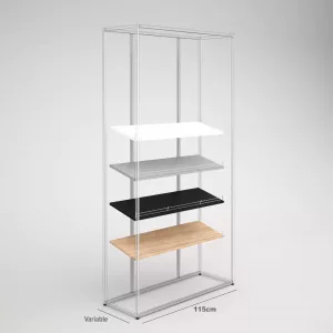 Estantes Inclinados de madera para muebles SQ hierro