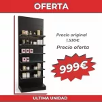 Estantería metálica con estantes de cristal 245X98x42cm