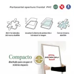 Portacartel-Apertura- Frontal-PVC