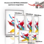 Portacartel-RETROILUMINADO-led-apertura-magnetica-marco-de-15mm-18mm-