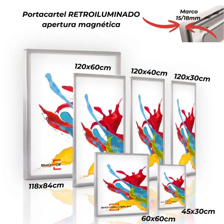 Portacartel-RETROILUMINADO-led-apertura-magnetica-marco-de-15mm-18mm-
