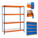 Estanterias-metalicas-con-sistema-de-encastre-Capacidad-para-soportar-hasta-600-kg-por-nivel.