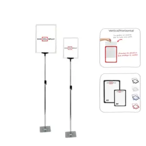 Portacartel-ABS.-sobremesasuelo-con-base-telescopica-cromada-85-150cm