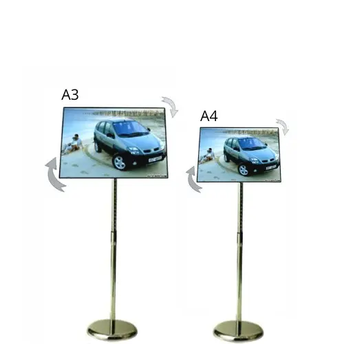 Portacartel led modelo sobre con base