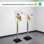 Portacartel-led-sobre-con-mando-sensor-de-movimiento-y-batería-