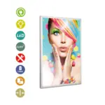 Portacartel led apertura frontal