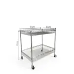 Carro 2 cestas recta 91x61x91cm