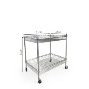 Carro 2 cestas recta 91x61x91cm