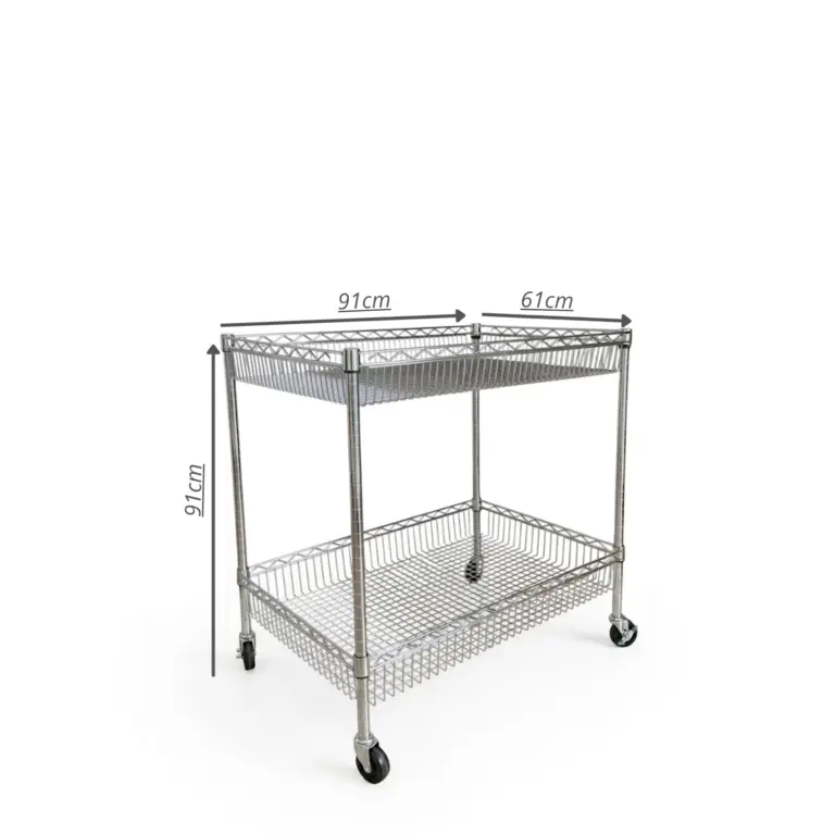 Carro 2 cestas recta 91x61x91cm