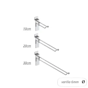 Gancho blíster de 6mm sistema lama