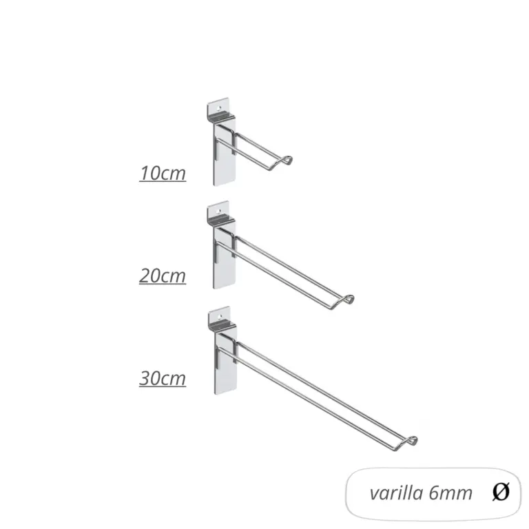 Gancho blíster de 6mm sistema lama