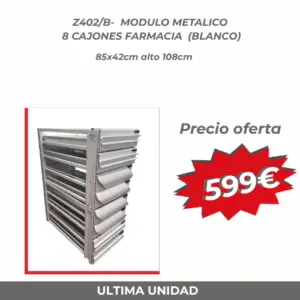 Módulo metálico 8 cajones especial farmacias