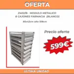 OFERTA - modulo metálico 8 cajones especial farmacias (BLANCO)