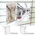 Portacartel modelo sobre de lado derecho o izquierdo tamaño DIN A4