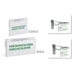 Portaprecios plástico para gancho blister